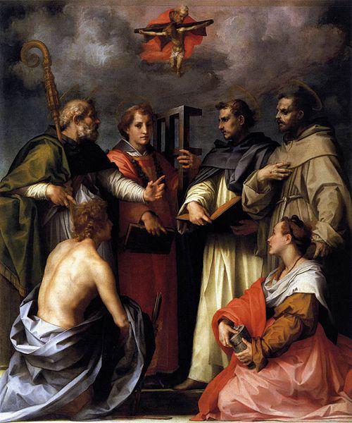 Andrea del Sarto Disputation on the Trinity Sweden oil painting art